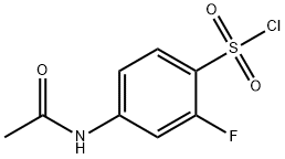 4-乙酰氨基-2-氟苯-1-磺酰氯 结构式