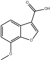 7-甲氧基苯并呋喃-3-羧酸 结构式