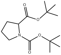 ditert-butyl pyrrolidine-1,2-dicarboxylate 结构式