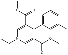 dimethyl 1-ethyl-4-(3-methylphenyl)-1,4-dihydropyridine-3,5-dicarboxylate 结构式