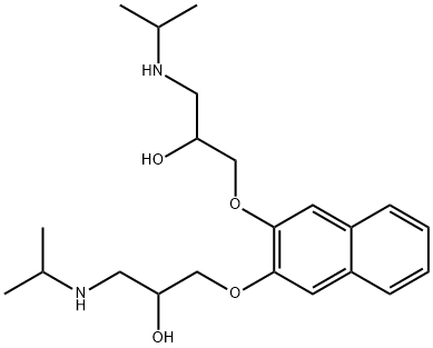 1-({3-[2-hydroxy-3-(isopropylamino)propoxy]-2-naphthyl}oxy)-3-(isopropylamino)-2-propanol 结构式