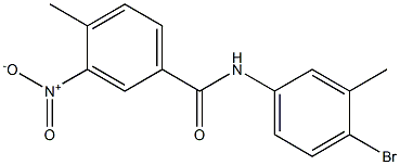 N-(4-bromo-3-methylphenyl)-4-methyl-3-nitrobenzamide 结构式