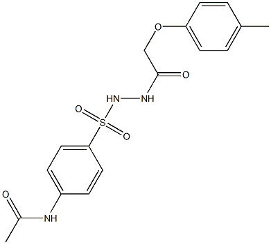 N-[4-({2-[2-(4-methylphenoxy)acetyl]hydrazino}sulfonyl)phenyl]acetamide 结构式