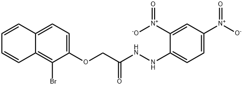 2-[(1-bromo-2-naphthyl)oxy]-N'-(2,4-dinitrophenyl)acetohydrazide 结构式