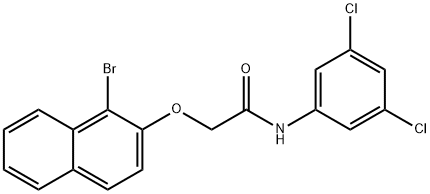 2-[(1-bromo-2-naphthyl)oxy]-N-(3,5-dichlorophenyl)acetamide 结构式