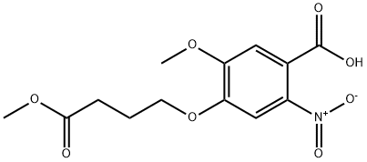 Benzoic acid, 5-methoxy-4-(4-methoxy-4-oxobutoxy)-2-nitro- 结构式