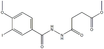 methyl 4-[2-(3-iodo-4-methoxybenzoyl)hydrazino]-4-oxobutanoate 结构式