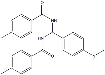N-{[4-(dimethylamino)phenyl][(4-methylbenzoyl)amino]methyl}-4-methylbenzamide 结构式