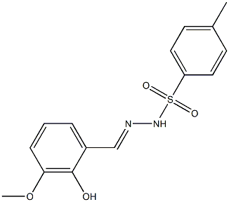 N'-(2-hydroxy-3-methoxybenzylidene)-4-methylbenzenesulfonohydrazide 结构式