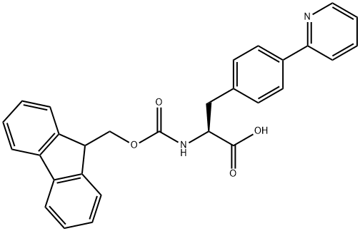 (2S)-2-(9H-氟-9-YL)甲氧基)羰基)氨基)-3-(4-(吡啶-2-基)苯基)丙 结构式