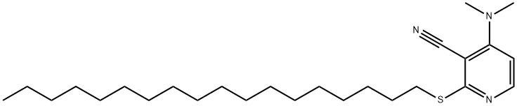 4-dimethylamino-2-octadecylsulfanyl-pyridine-3-carbonitrile 结构式