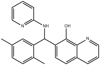 7-[(2,5-dimethylphenyl)(2-pyridinylamino)methyl]-8-quinolinol 结构式