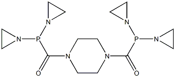 1,4-bis{[di(1-aziridinyl)phosphino]carbonyl}piperazine 结构式