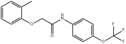 2-(2-methylphenoxy)-N-[4-(trifluoromethoxy)phenyl]acetamide 结构式