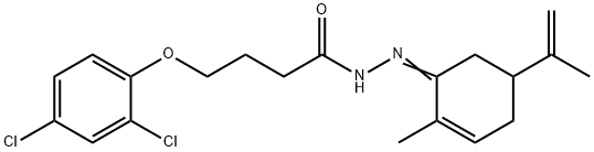 4-(2,4-dichlorophenoxy)-N'-(5-isopropenyl-2-methyl-2-cyclohexen-1-ylidene)butanohydrazide 结构式