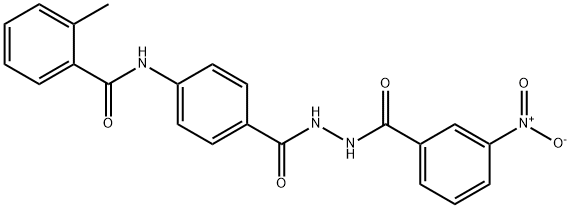 2-methyl-N-(4-{[2-(3-nitrobenzoyl)hydrazino]carbonyl}phenyl)benzamide 结构式