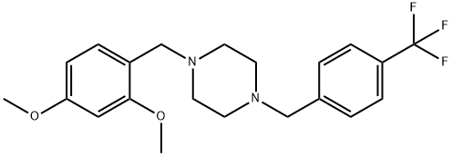 1-(2,4-dimethoxybenzyl)-4-[4-(trifluoromethyl)benzyl]piperazine 结构式