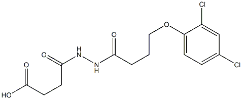 4-{2-[4-(2,4-dichlorophenoxy)butanoyl]hydrazino}-4-oxobutanoic acid 结构式