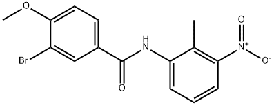 3-bromo-4-methoxy-N-(2-methyl-3-nitrophenyl)benzamide 结构式