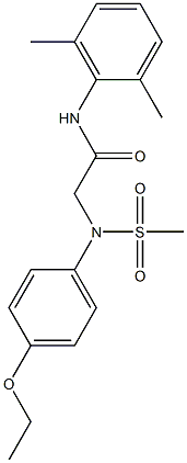 N-(2,6-dimethylphenyl)-2-[4-ethoxy(methylsulfonyl)anilino]acetamide 结构式