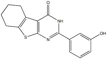 5-(3-羟基苯基)-8-硫杂-4,6-二氮杂三环[7.4.0.0,2,7]十三-1(9),2(7),5-三烯-3-酮 结构式