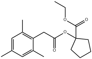 ethyl 1-(2-mesitylacetoxy)cyclopentanecarboxylate 结构式