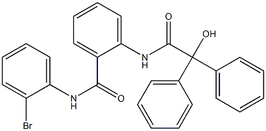 N-(2-bromophenyl)-2-{[hydroxy(diphenyl)acetyl]amino}benzamide 结构式