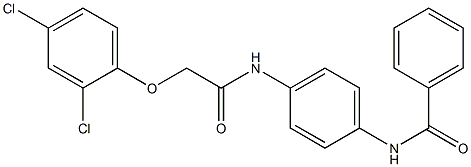 N-(4-{[2-(2,4-dichlorophenoxy)acetyl]amino}phenyl)benzamide 结构式