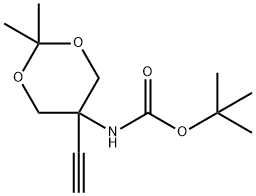 Tert-Butyl-5-ethynyl-2,2-dimethyl-1,3-dioxan-5-ylcarbamate 结构式