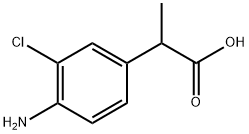 2-(4-氨基-3-氯苯基)丙酸 结构式