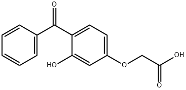 2-(4-BENZOYL-3-HYDROXYPHENOXY)ACETIC ACID 结构式