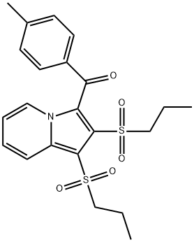 [1,2-bis(propylsulfonyl)indolizin-3-yl](4-methylphenyl)methanone 结构式