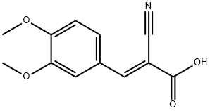 2-Propenoic acid, 2-cyano-3-(3,4-dimethoxyphenyl)-, (2E)- 结构式