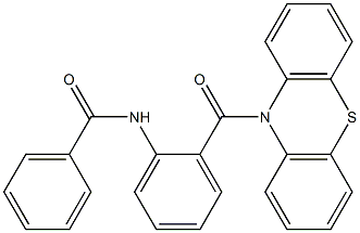 N-[2-(10H-phenothiazin-10-ylcarbonyl)phenyl]benzamide 结构式