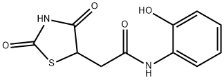 2-(2,4-dioxo-1,3-thiazolidin-5-yl)-N-(2-hydroxyphenyl)acetamide 结构式