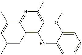 N-(2-methoxyphenyl)-2,6,8-trimethylquinolin-4-amine 结构式