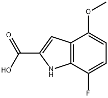7-氟-4-甲氧基-1H-吲哚-2-羧酸 结构式