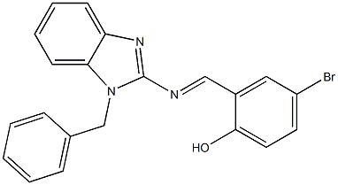 2-{[(1-benzyl-1H-benzimidazol-2-yl)imino]methyl}-4-bromophenol 结构式