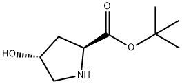 叔丁基(2S,4R)-4-羟基吡咯烷-2-羧酸酯 结构式