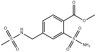4-(甲磺酰胺基甲基)-2-氨磺酰基苯甲酸甲酯 结构式