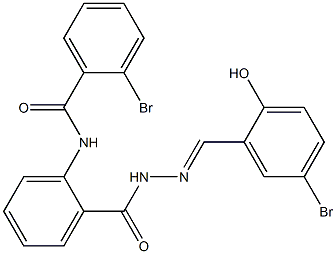 2-bromo-N-(2-{[2-(5-bromo-2-hydroxybenzylidene)hydrazino]carbonyl}phenyl)benzamide 结构式