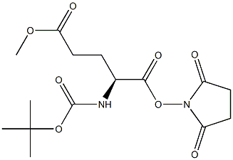 (S)-2-(BOC-氨基)戊二酸-1-(2,5-二氧代-1-吡咯烷基)酯-5-甲酯 结构式