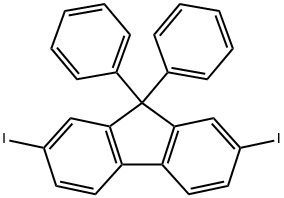 2,7-Diiodo-9,9-diphenyl-9H-fluorene 结构式