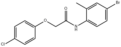 N-(4-bromo-2-methylphenyl)-2-(4-chlorophenoxy)acetamide 结构式