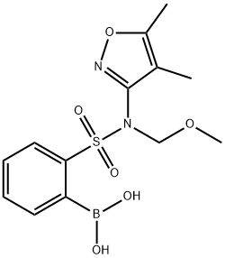 (2-(N-(4,5-二甲基异恶唑-3-基)-N-(甲氧基甲基)氨磺酰基)苯基)硼酸 结构式