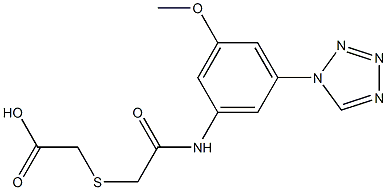 ({2-[3-methoxy-5-(1H-tetraazol-1-yl)anilino]-2-oxoethyl}sulfanyl)acetic acid 结构式