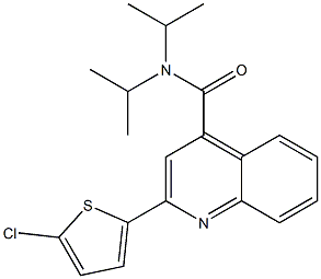 2-(5-chloro-2-thienyl)-N,N-diisopropyl-4-quinolinecarboxamide 结构式