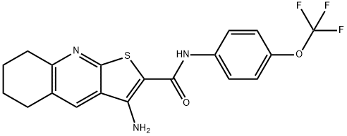 3-amino-N-[4-(trifluoromethoxy)phenyl]-5,6,7,8-tetrahydrothieno[2,3-b]quinoline-2-carboxamide 结构式