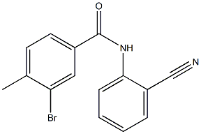 3-bromo-N-(2-cyanophenyl)-4-methylbenzamide 结构式