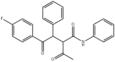 2-acetyl-4-(4-fluorophenyl)-4-oxo-N,3-diphenylbutanamide 结构式